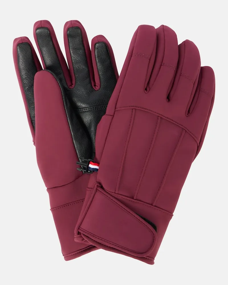 FUSALP Skihandschuhe Glacier mit Leder Burgund