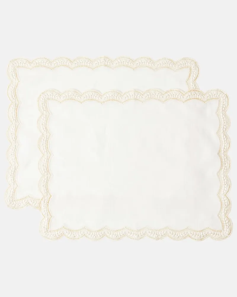 CABANA Set Emilia aus zwei Tischsets Weiß