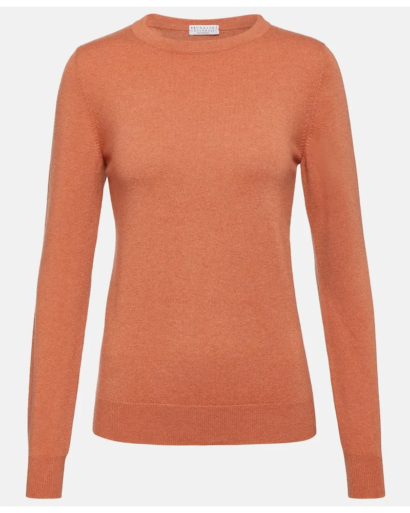 Brunello Cucinelli Pullover aus Kaschmir Orange