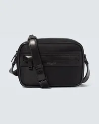 Saint Laurent Messenger Bag Camp mit Leder Schwarz