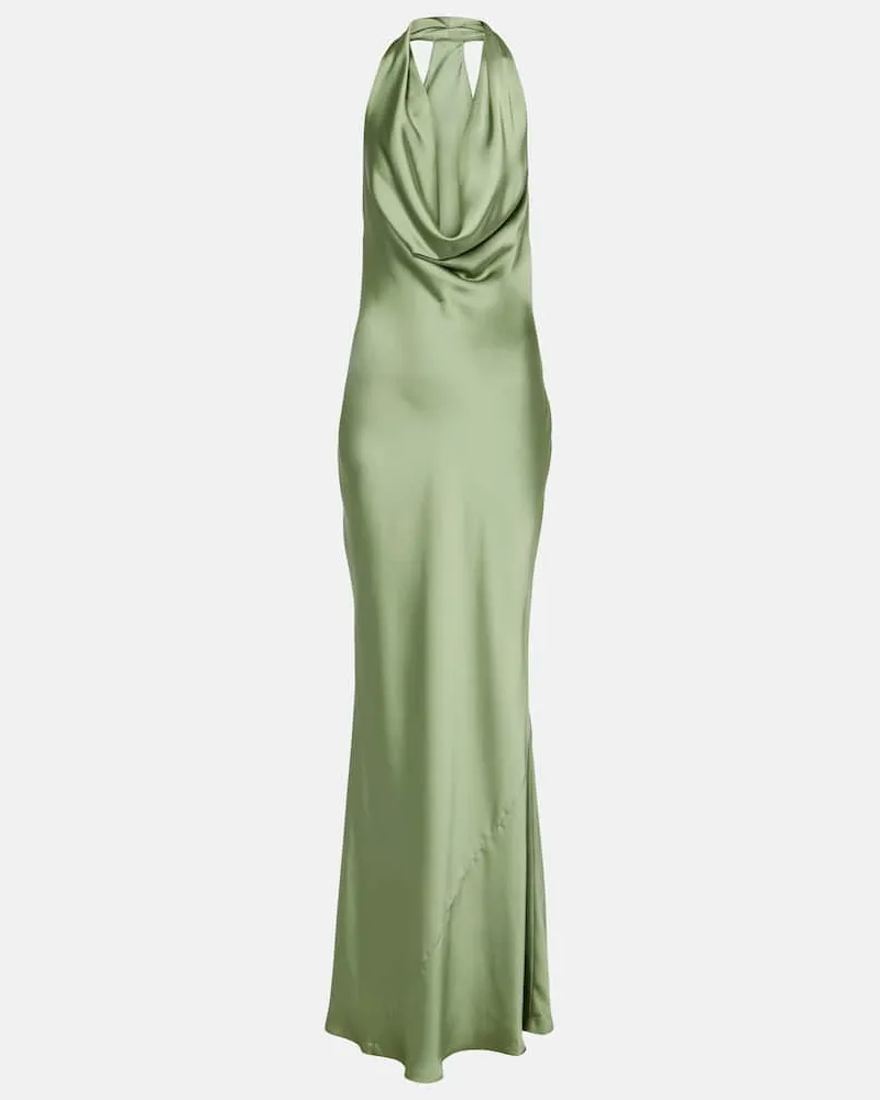 Norma Kamali Robe aus Satin Grün