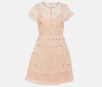 Minikleid aus Point d'Esprit-Tüll