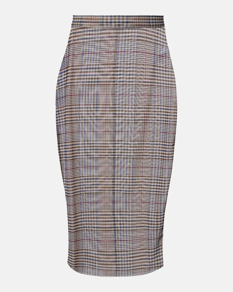 FRANKIE Shop Midirock Aurora aus Mesh Beige