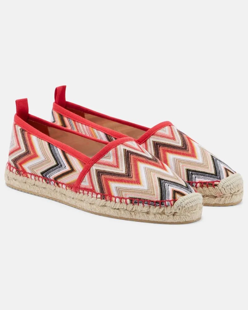 Missoni Espadrilles Elle aus Häkelstrick Pink