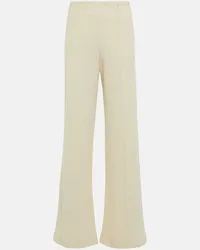 Chloé Chloe High-Rise-Hose aus Schurwolle Weiss