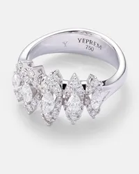 YEPREM Ring Y-Not aus 18kt Weissgold mit Diamanten Silber