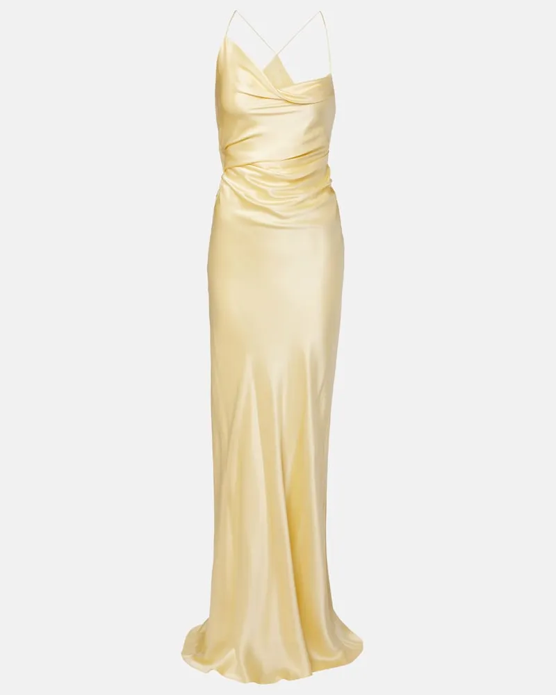 The Sei Robe aus Seidensatin Gelb