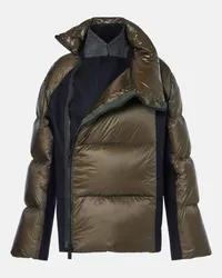 Sacai Wattierte Jacke mit Wolle Gruen