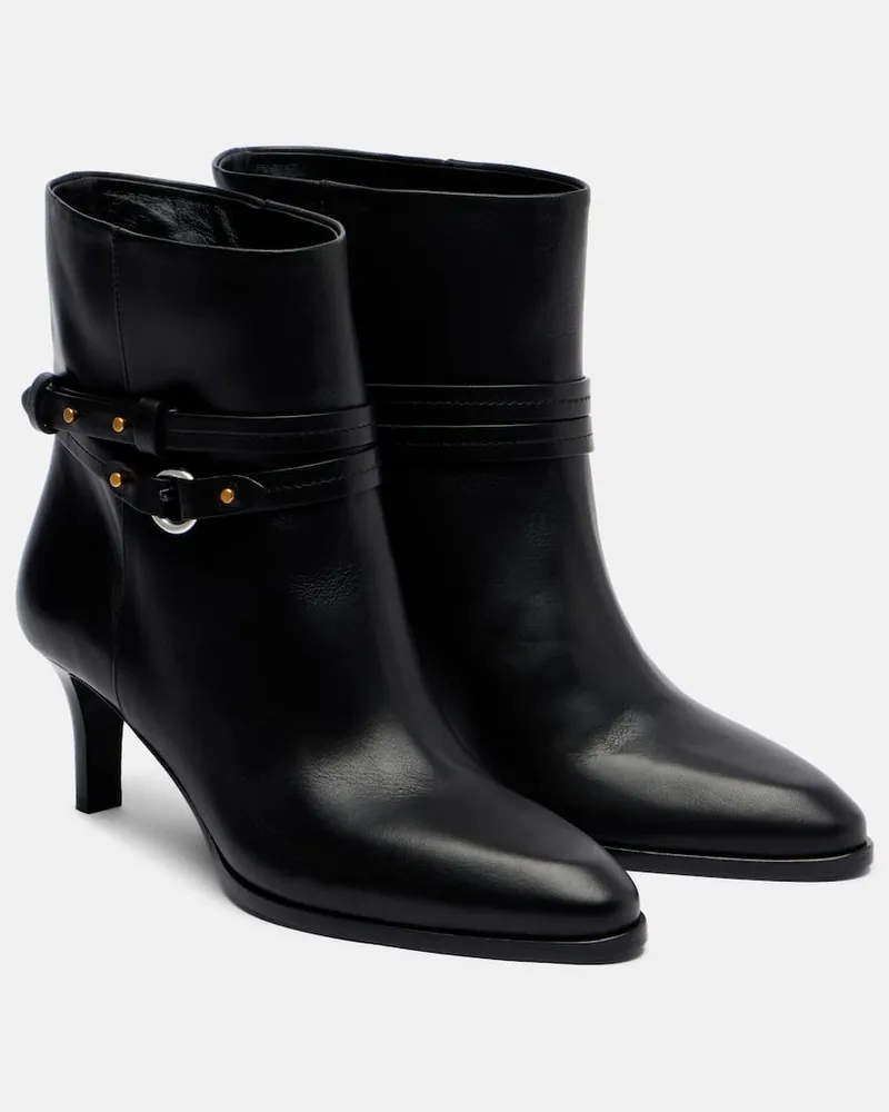Isabel Marant Ankle Boots Meyli 55 aus Leder Schwarz