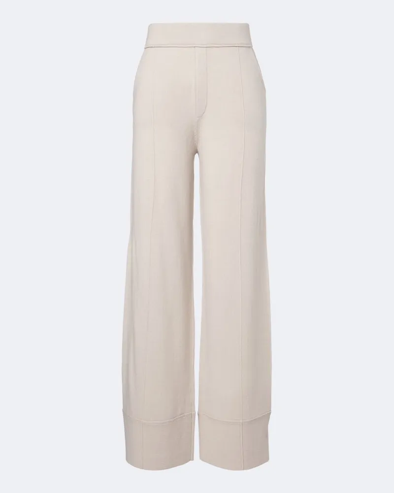 Jardin des Orangers Hose aus einem Woll- und Kaschmirgemisch Beige