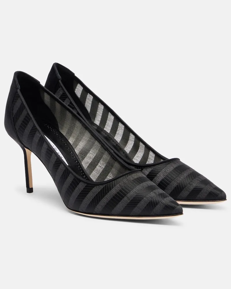 Manolo Blahnik Pumps Bbla aus Organza Schwarz