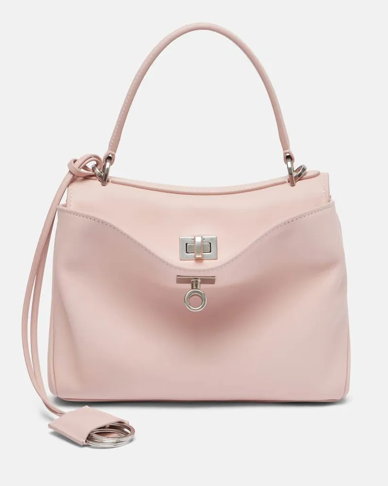 Balenciaga Tote Bag Rodeo Mini aus Leder Pink