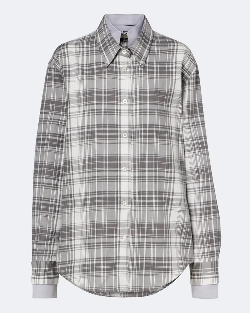 Acne Studios Hemd aus Baumwollflanell Grau