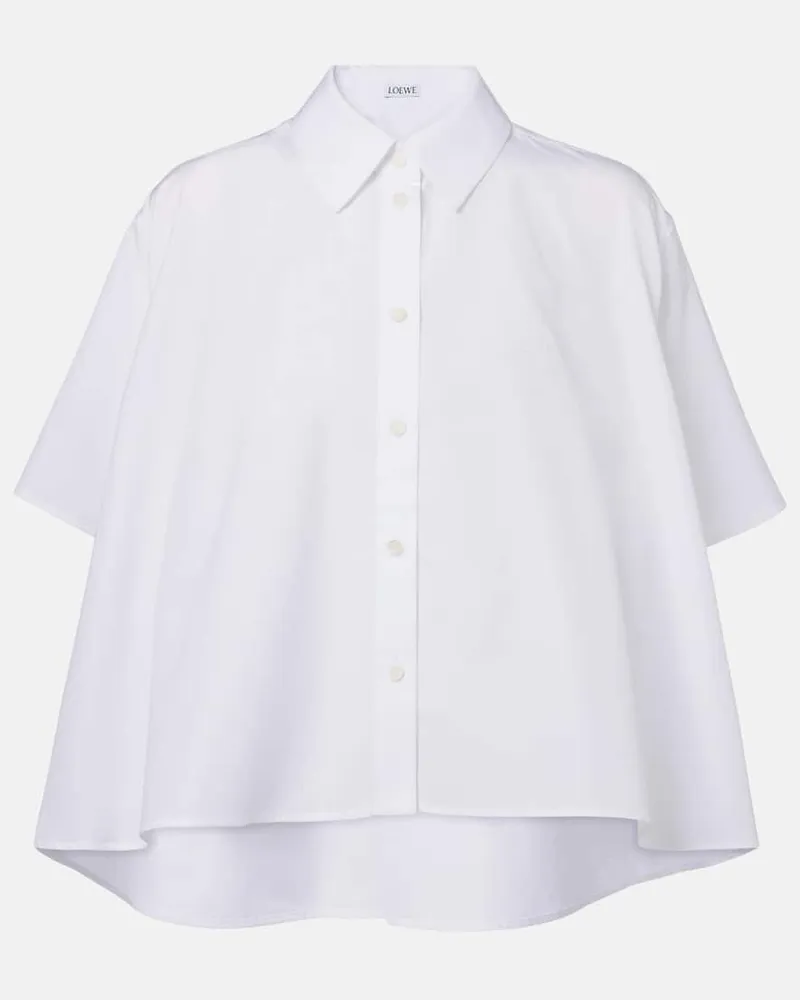 Loewe Oversize-Hemd aus Baumwolle Weiß