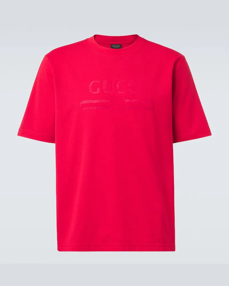 Gucci T-Shirt aus Jersey Rot