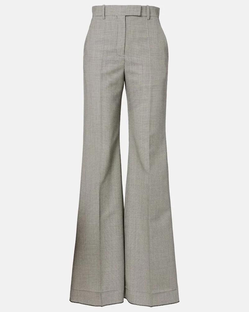 Valentino Garavani Weite Hose aus Wolle und Mohair Weiß