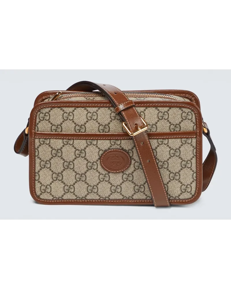 Gucci Messenger Bag GG Mini aus Canvas Beige