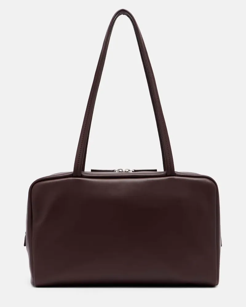 The Row Tote Bag Astra Medium aus Leder Burgunderrot