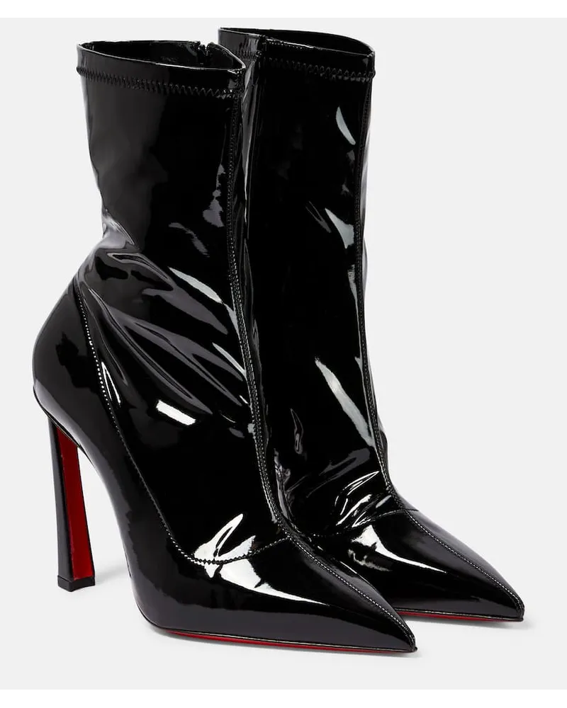 Christian Louboutin Ankle Boots Condorapik 100 aus Lackleder Schwarz