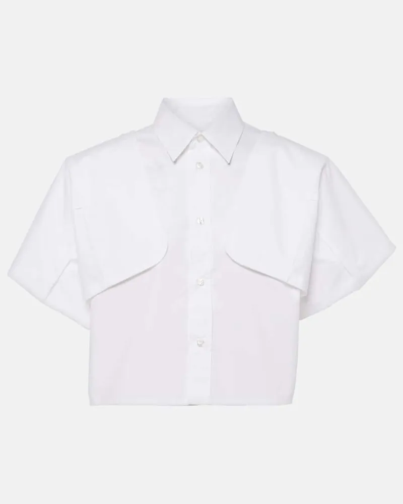 Maison Margiela Cropped-Top aus Baumwolle Weiß