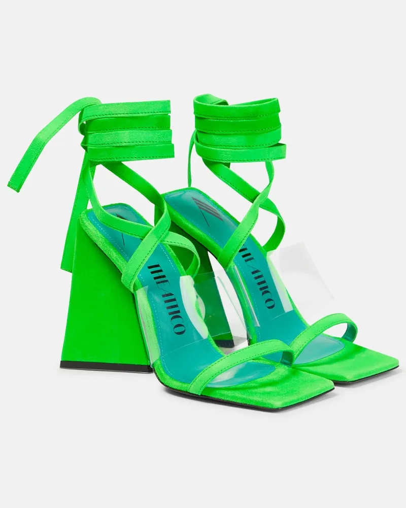 ATTICO Sandalen Isa aus Veloursleder Grün