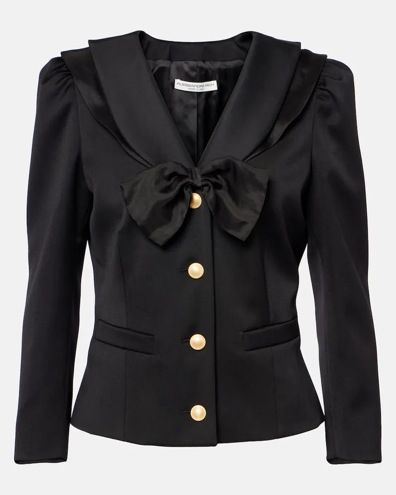 Alessandra Rich Jacke aus Schurwolle Schwarz