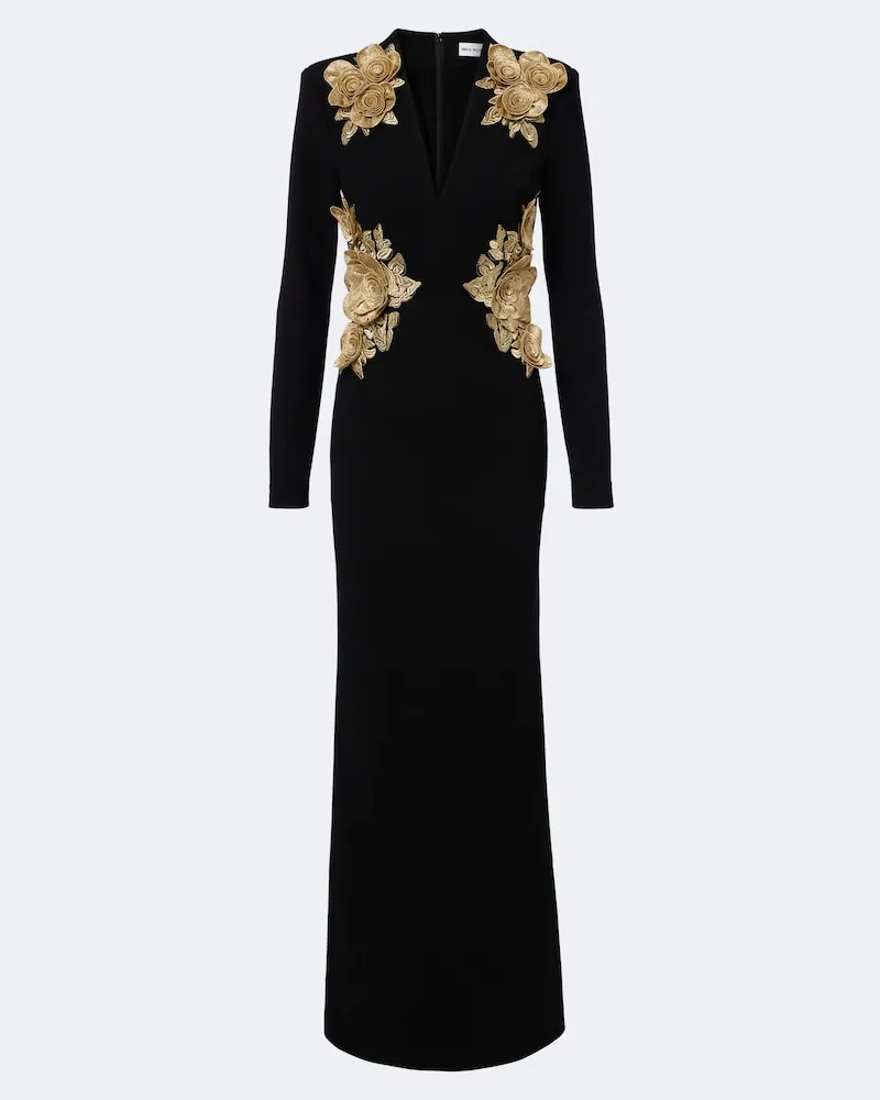 Rebecca Vallance Bestickte Robe Kensington Schwarz