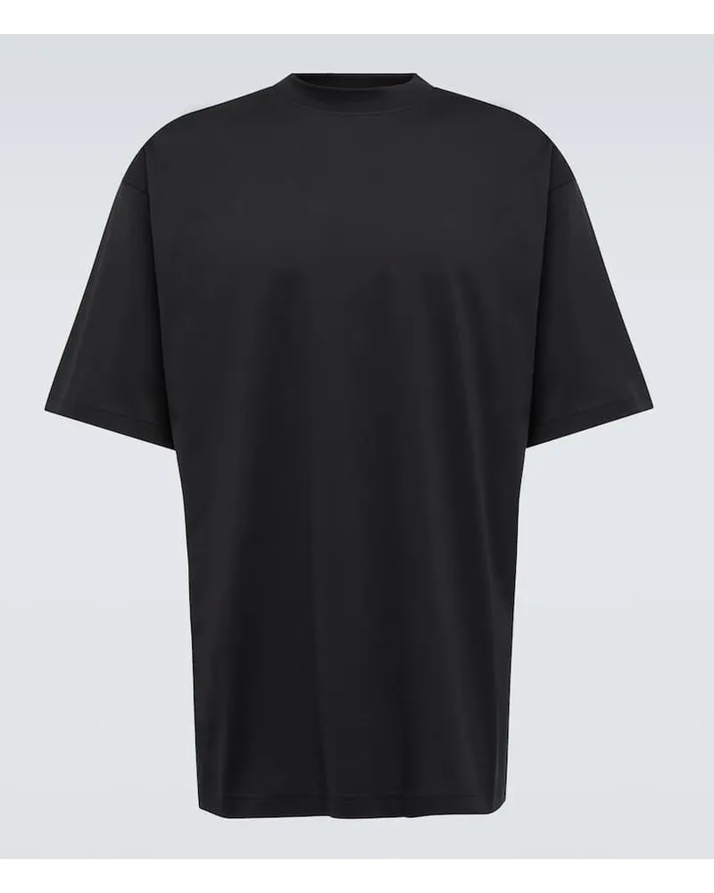 Balenciaga T-Shirt aus Baumwoll-Jersey Schwarz