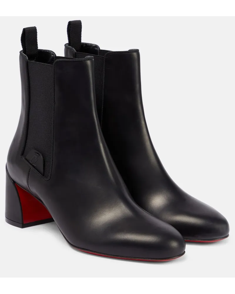 Christian Louboutin Ankle Boots Turelastic aus Leder Schwarz