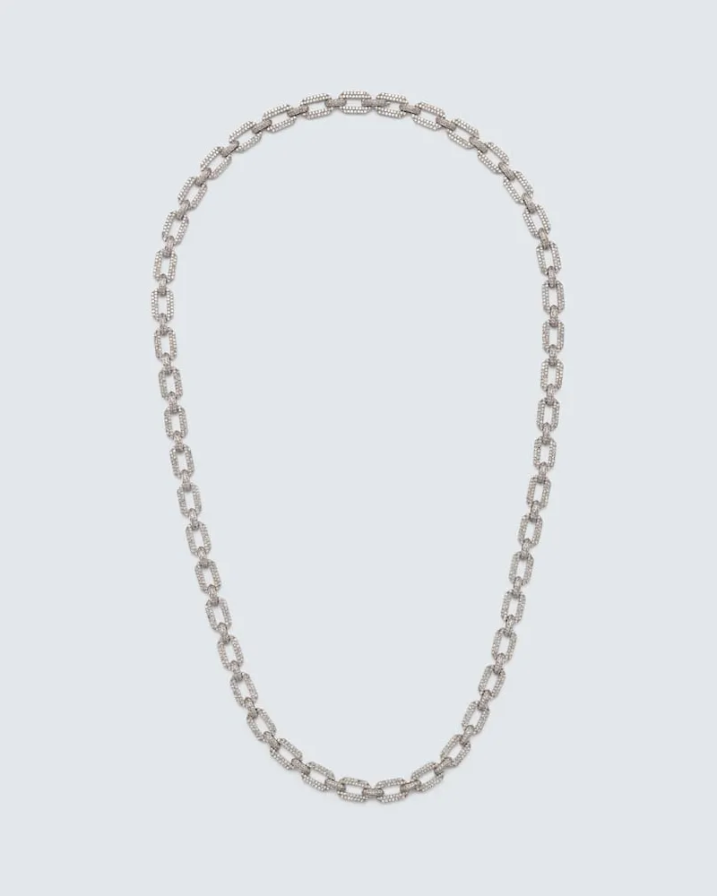 SHAY Halskette aus 18kt Weißgold mit Diamanten Metallic