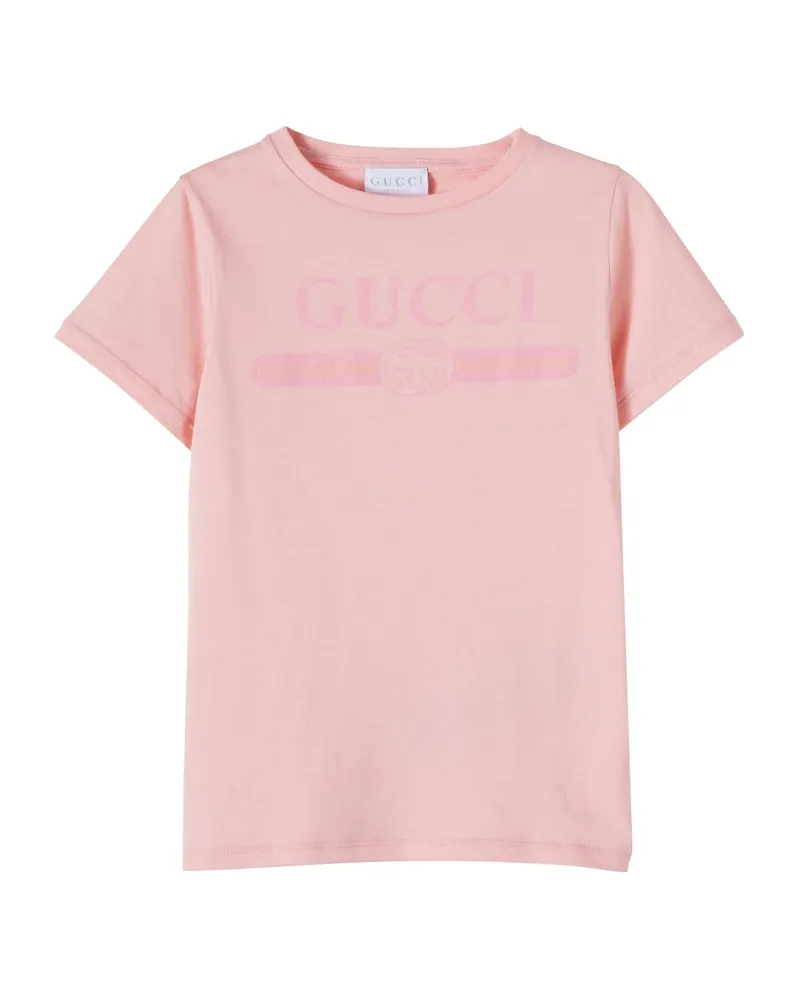 Gucci T-Shirt aus Baumwoll-Jersey Rosa