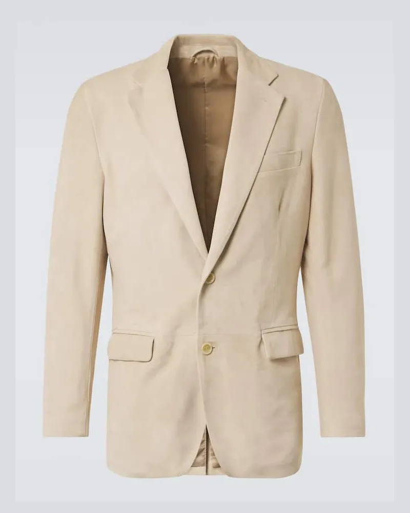 LARDINI Blazer Eszenon aus Veloursleder Braun