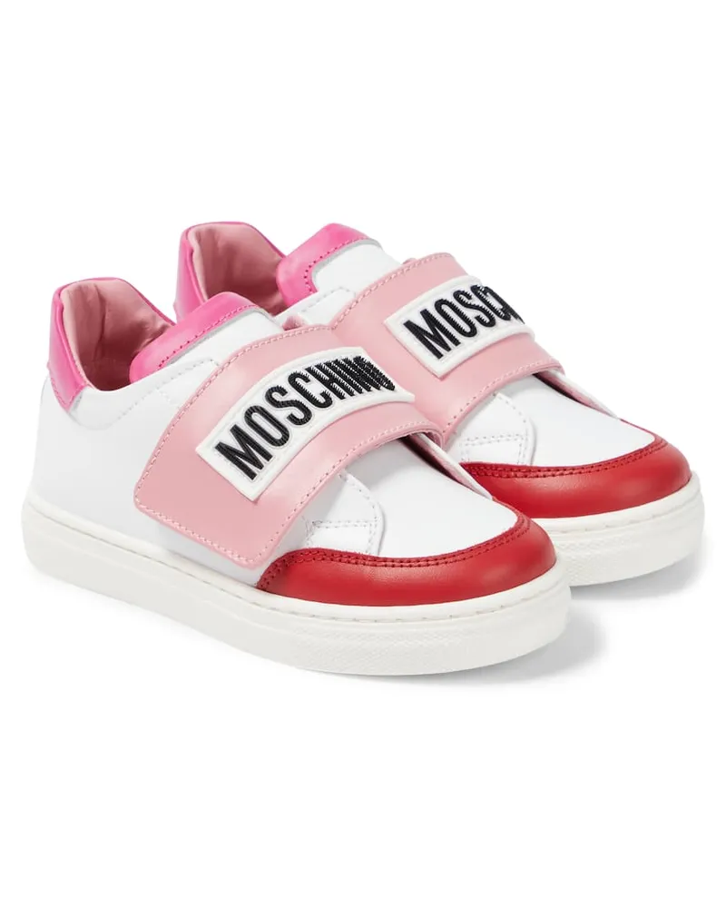 Moschino Sneakers aus Leder Weiß