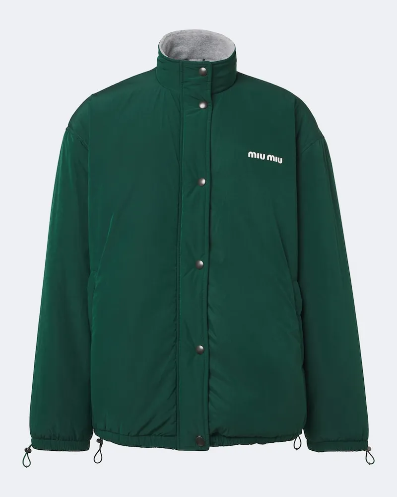 Miu Miu Bomberjacke mit Fleece Grün