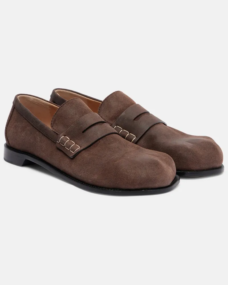 J.W.Anderson Loafers Paw aus Veloursleder Braun