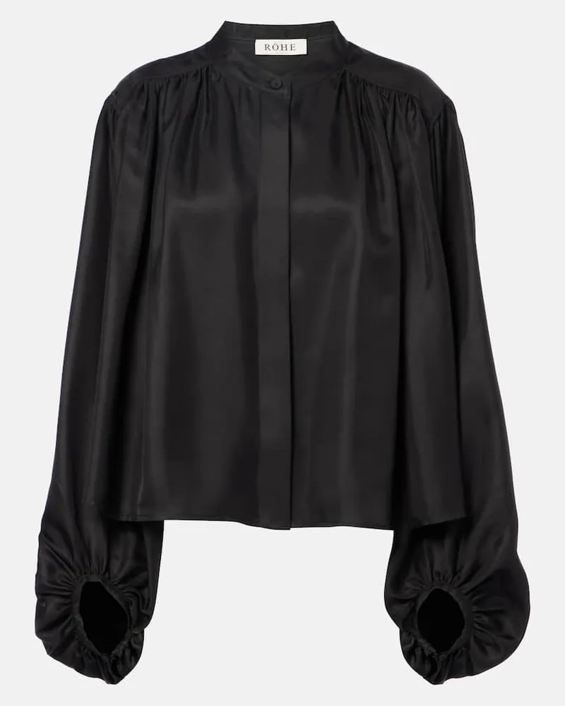 Róhe Róhe Bluse aus Seide Schwarz