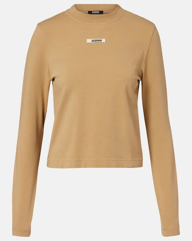 Jacquemus Longsleeve Gros Grain aus einem Baumwollgemisch Beige