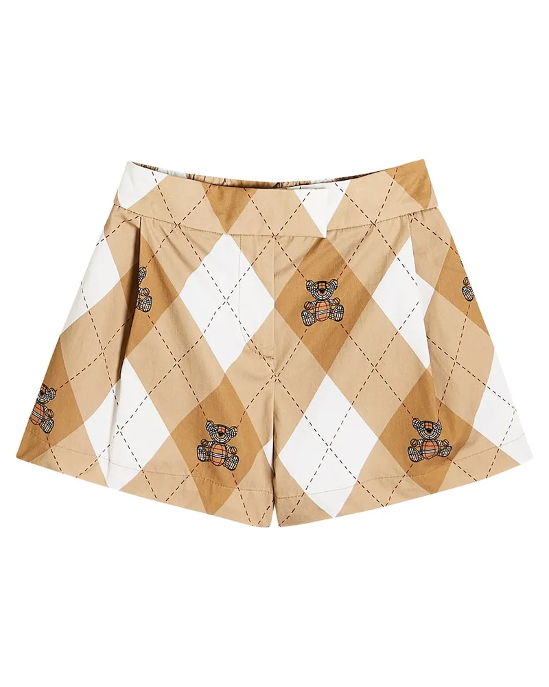 Burberry Shorts Thomas Bear aus Baumwolle Beige