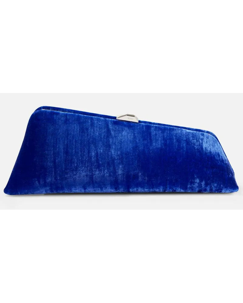 ATTICO Clutch Long Night aus Samt Blau