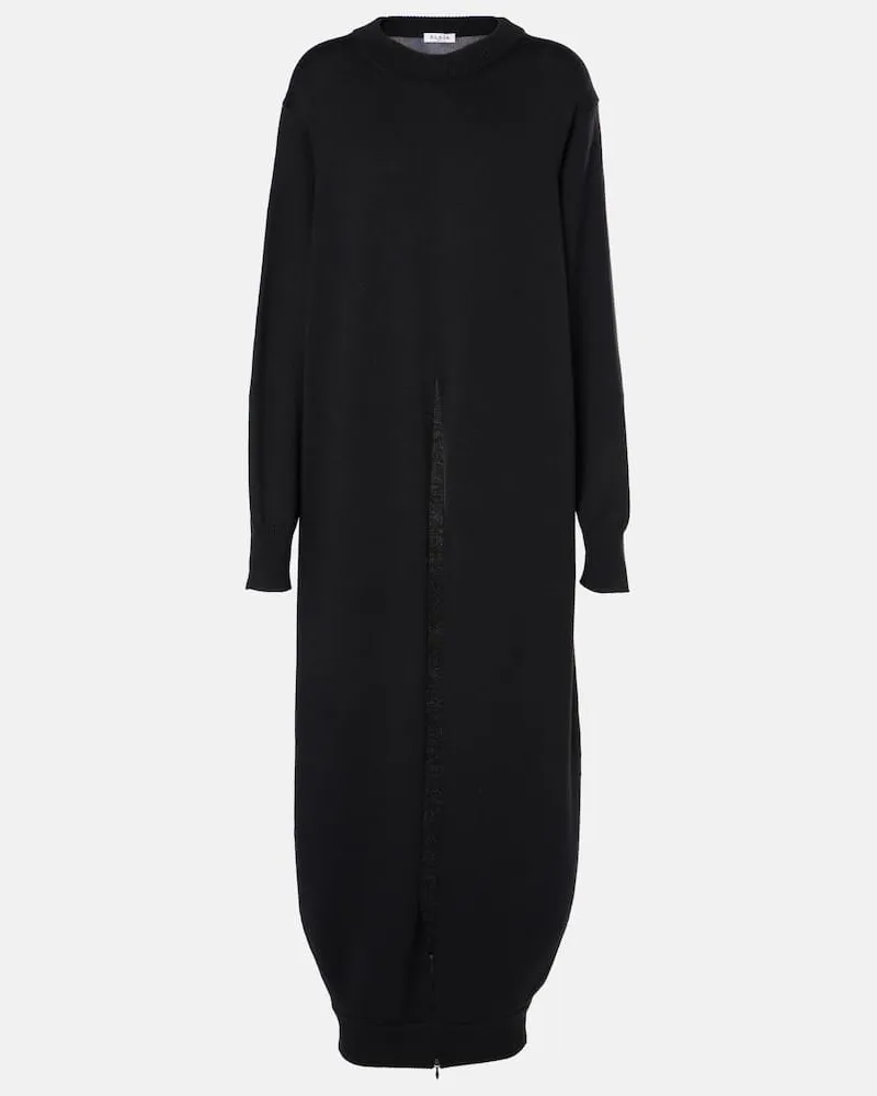 Alaïa Alaïa Pulloverkleid aus Wolle Schwarz