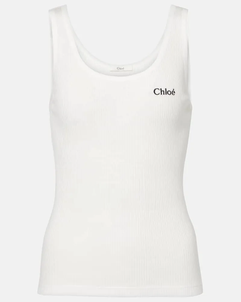 Chloé Chloé Top aus Baumwolle Weiß