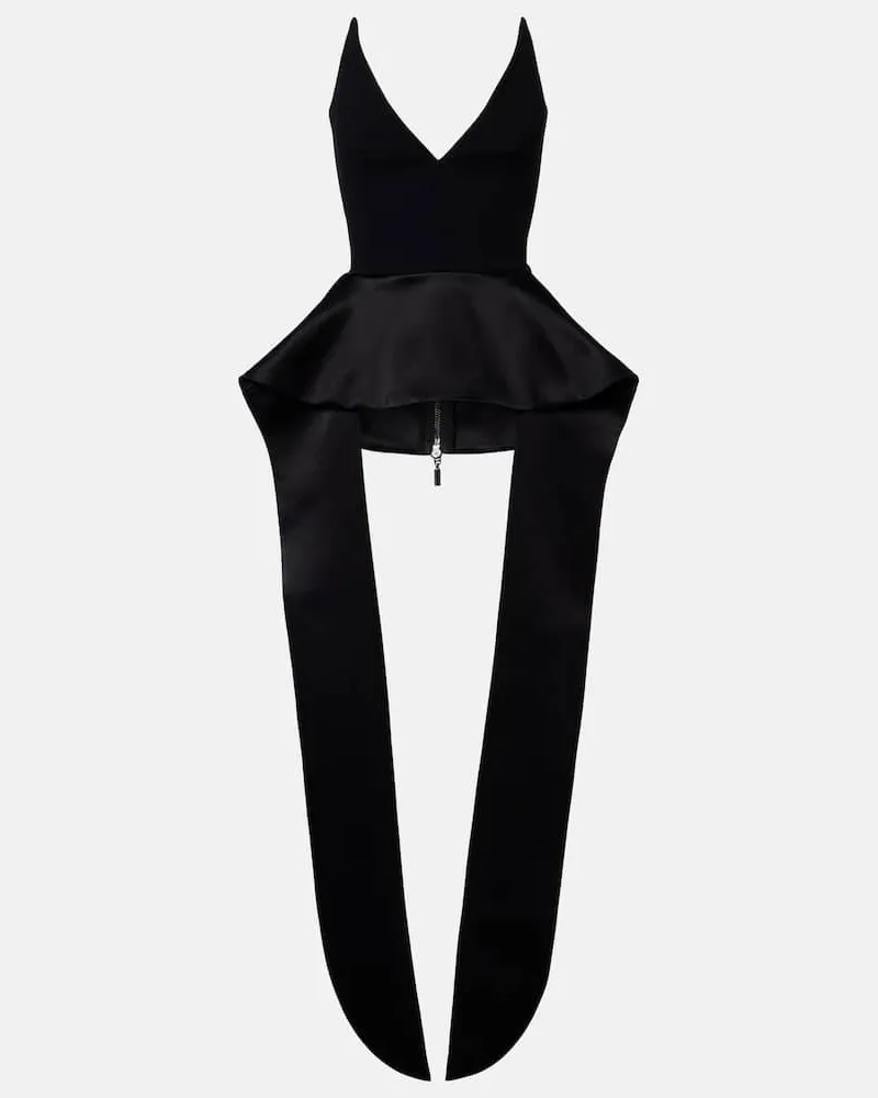 Maticevski Top Frame aus Satin Schwarz