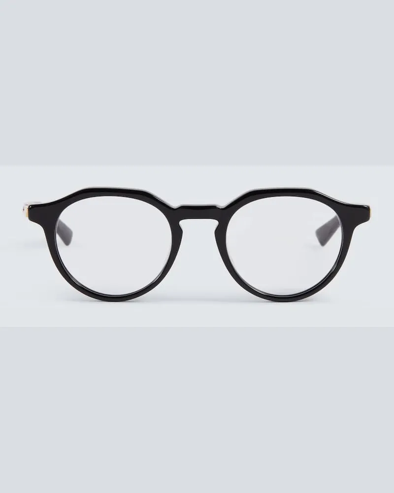 Bottega Veneta Runde Brille Schwarz