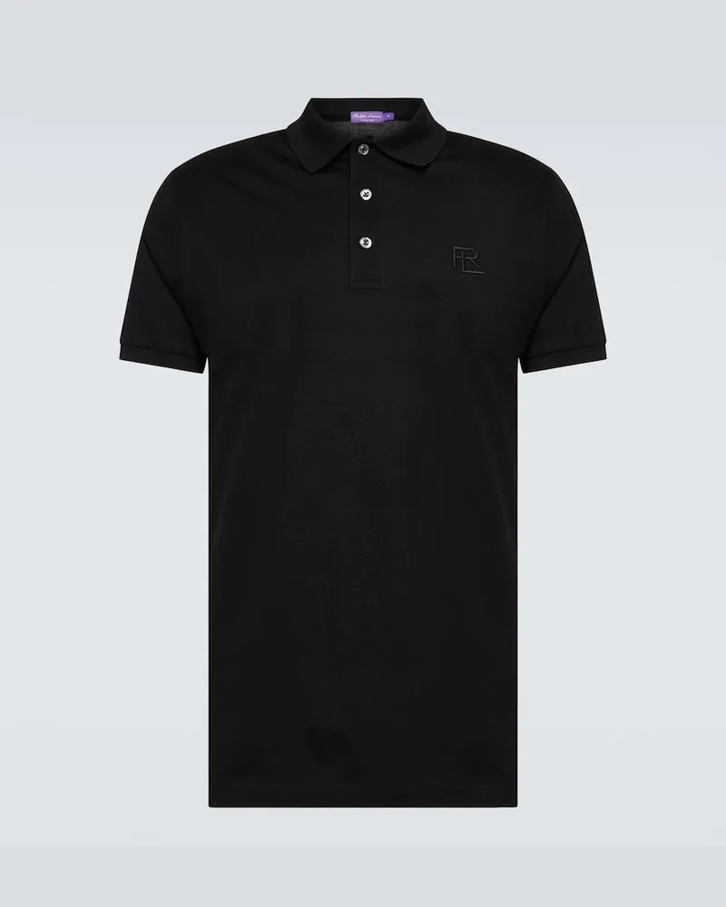 Ralph Lauren Polohemd aus Baumwoll-Piqué Schwarz