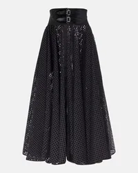 Alaïa Alaia Midirock aus einem Baumwollgemisch Schwarz