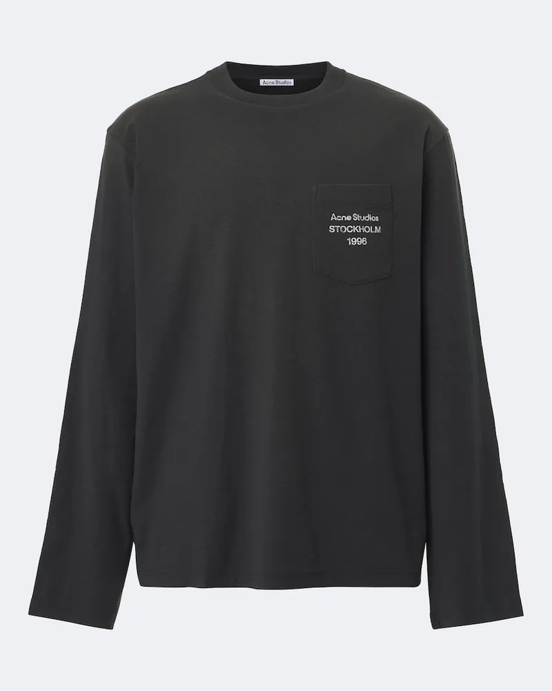 Acne Studios Longsleeve aus einem Baumwollgemisch Schwarz