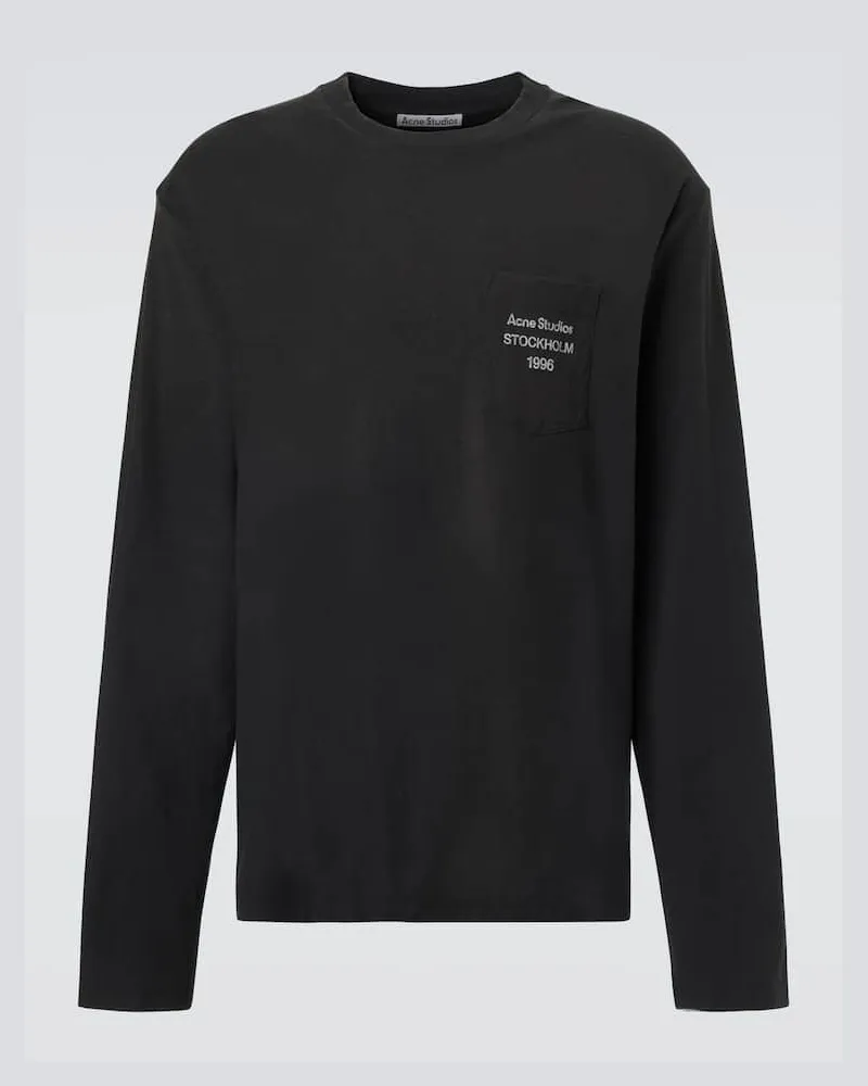 Acne Studios Longsleeve aus einem Baumwollgemisch Schwarz