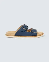 Brunello Cucinelli Sandalen Urban aus Leder Blau