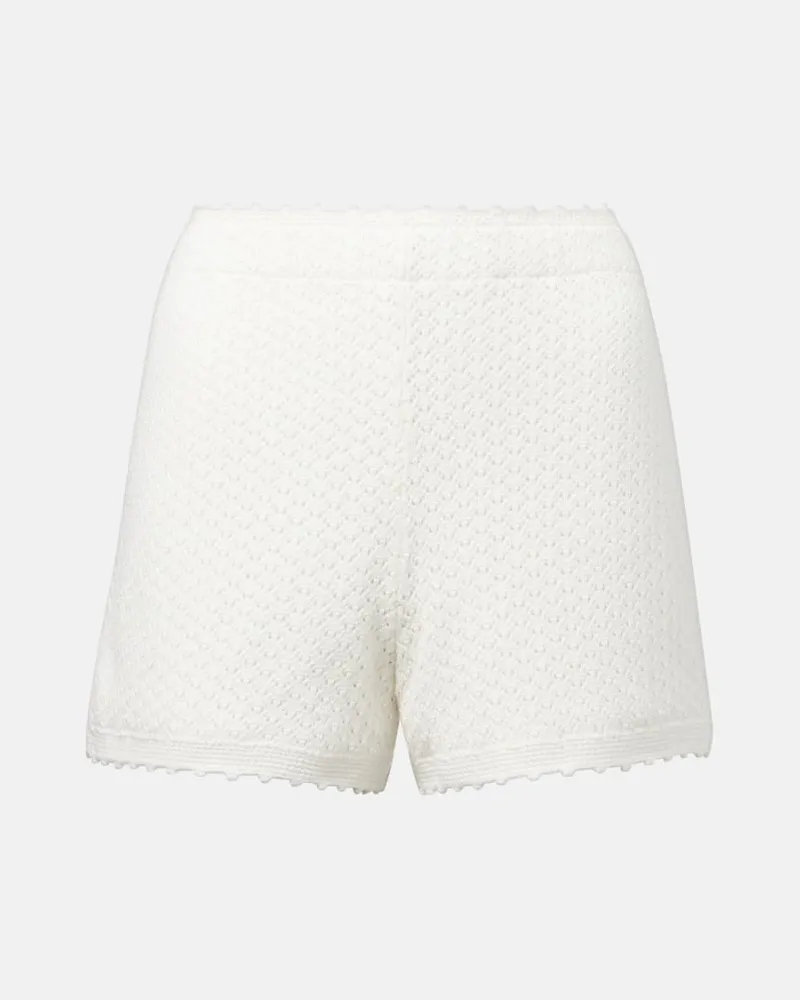 Posse Shorts Helena aus Häkelstrick Weiß