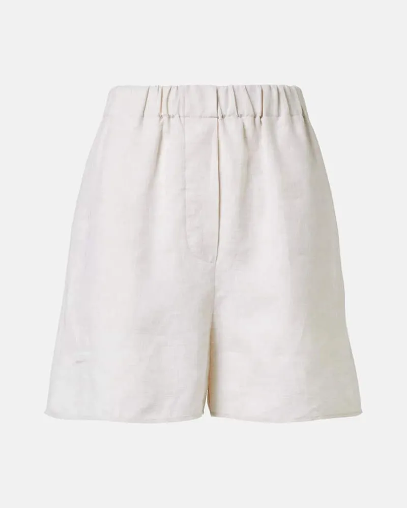 Loro Piana Bermuda-Shorts Angelo aus Leinen Weiß